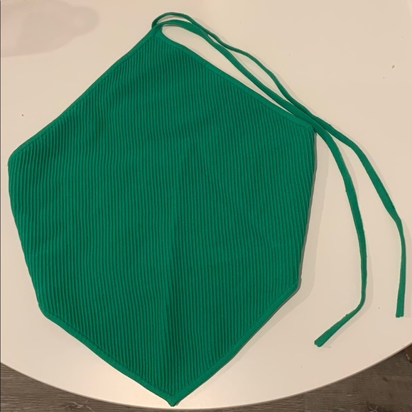 Aritzia Knit Scarf Top- Green - Picture 2 of 5